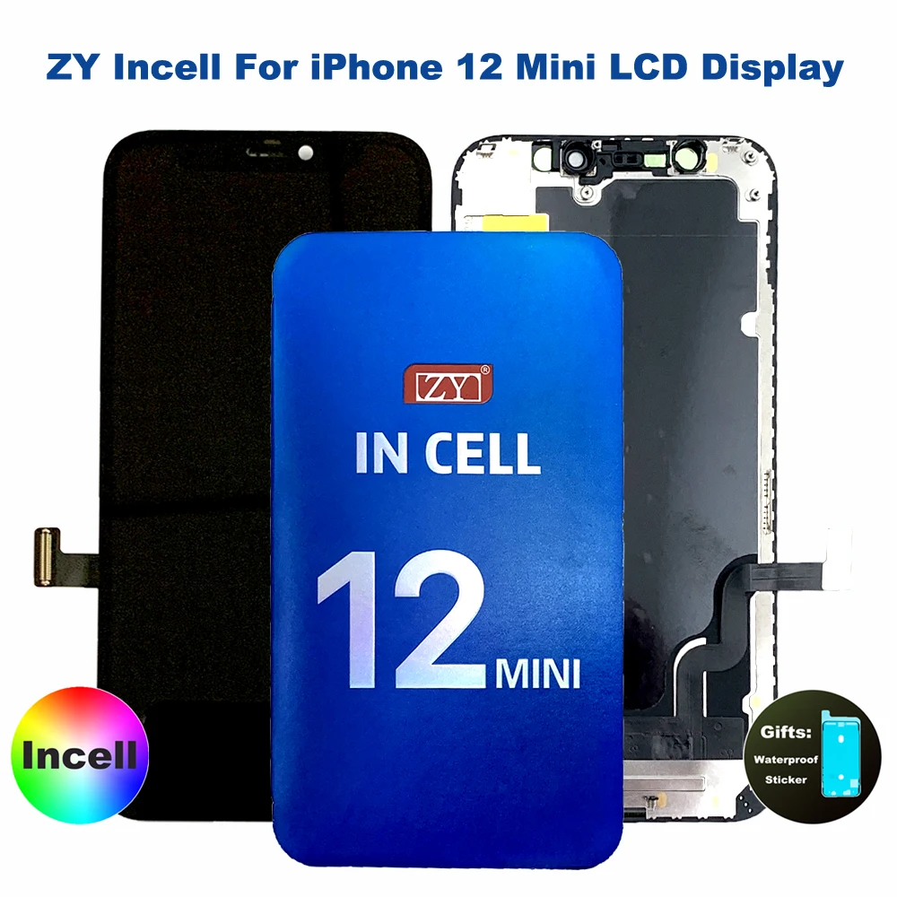 ZY Incell для iPhone 12 Mini ЖК-дисплей с сенсорным экраном и сборкой цифрового преобразователя 12Mini Запасные части на.