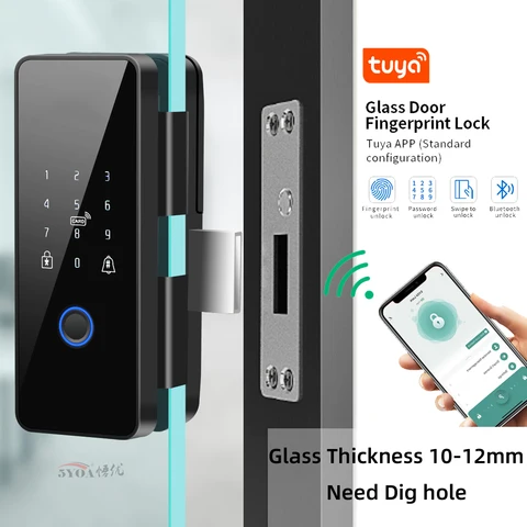 Дверной смарт-замок Tuya со сканером отпечатка пальца, Bluetooth, 13,56 МГц
