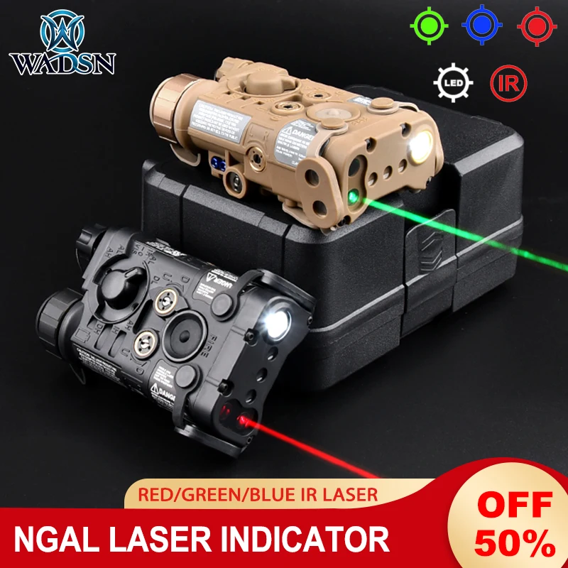 WADSN L3 Ngal Peq Red Green Blue Aiming Laser PEQ15 LED White light IR Pointer Tactical AR15 Airsoft Hunting Accessories