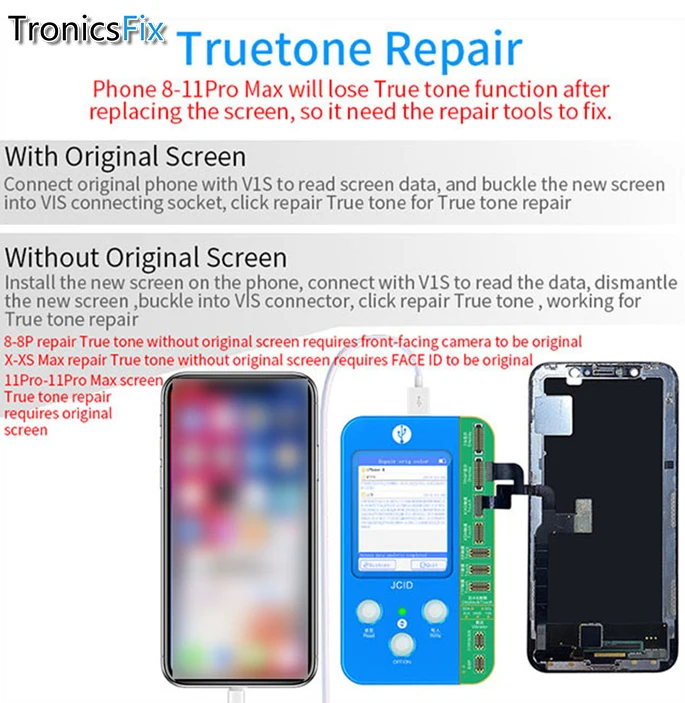 

JC V1SE Flex Battery Repair Cable for IPhone 11-12pro Max Battery Repair Battery Encryption Health Warning Removal Tool