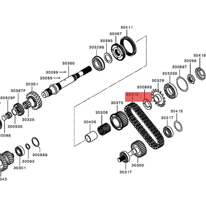 Фото Снижение цены! Для Pajero Sport L200 KB4T K97W цепь раздаточной коробки 3220A006 MR367818 (1998-2005) №4