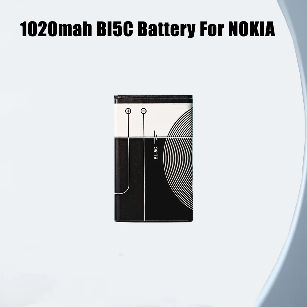 Фото Аккумуляторы для Nokia Radio Phone 3,7 В 1020 мАч, аккумуляторная батарея BL-5C BL5C 1100 1110 1200 1208 1280 2600 2700 3100 3110 5130 №1
