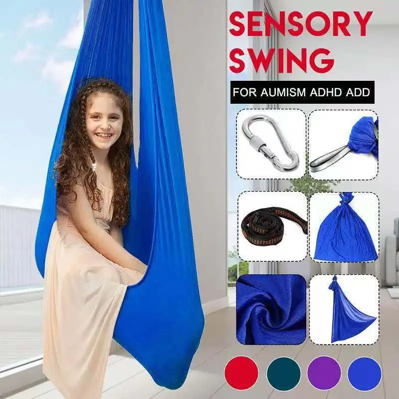 

Therapy Swing Set for Kids Children Hammock Hanging Chair Home Room Indoor Games Sensory Toys for Special Needs ADHD Autism