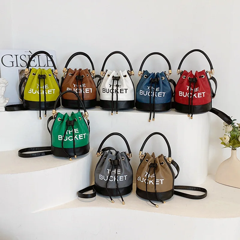 

Luxury Band Designer Bucket Handbag And Purse Shoulder Crossbody Bag Women 2023 New Soft Leather Fashion Messenger Bag