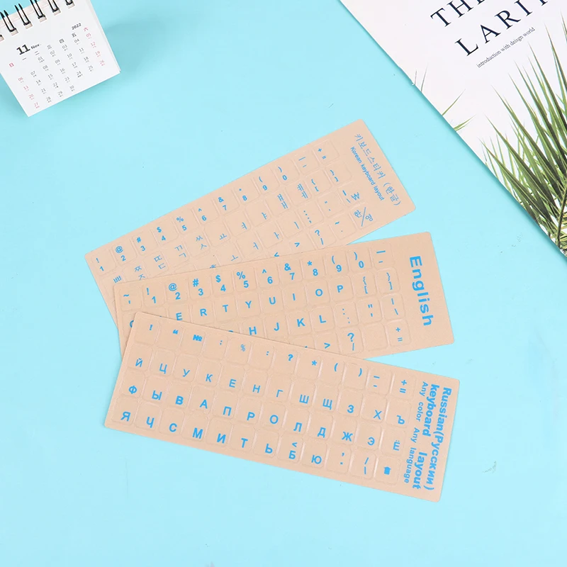

Universal Keyboard Sticker Russian English Korean Transparent Letter Sticker