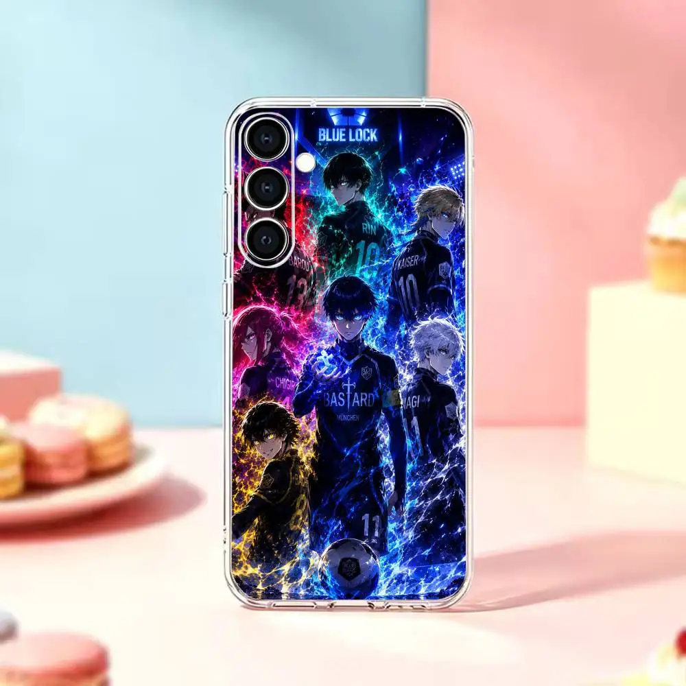 Одноцветный синий чехол L-Lock Nagi ItoshiI sagi-as для Samsung Galaxy A55 A06 A16 A26 A36 A56 A25 A35 A15 A54, прозрачный мягкий чехол из ТПУ (art.: 3920dbf215477) - 3920dbf215477
