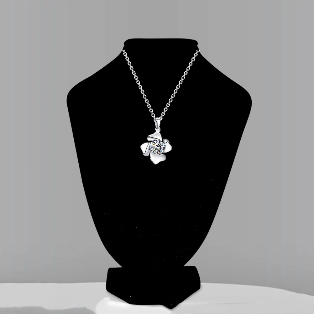 

Necklace Bust Stand Model Showcase Rack Holder Storage Box Jewelry Display Plastic