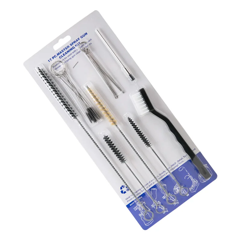Профессиональный 17-компонентный набор для чистки распылителя с футляром Полный
