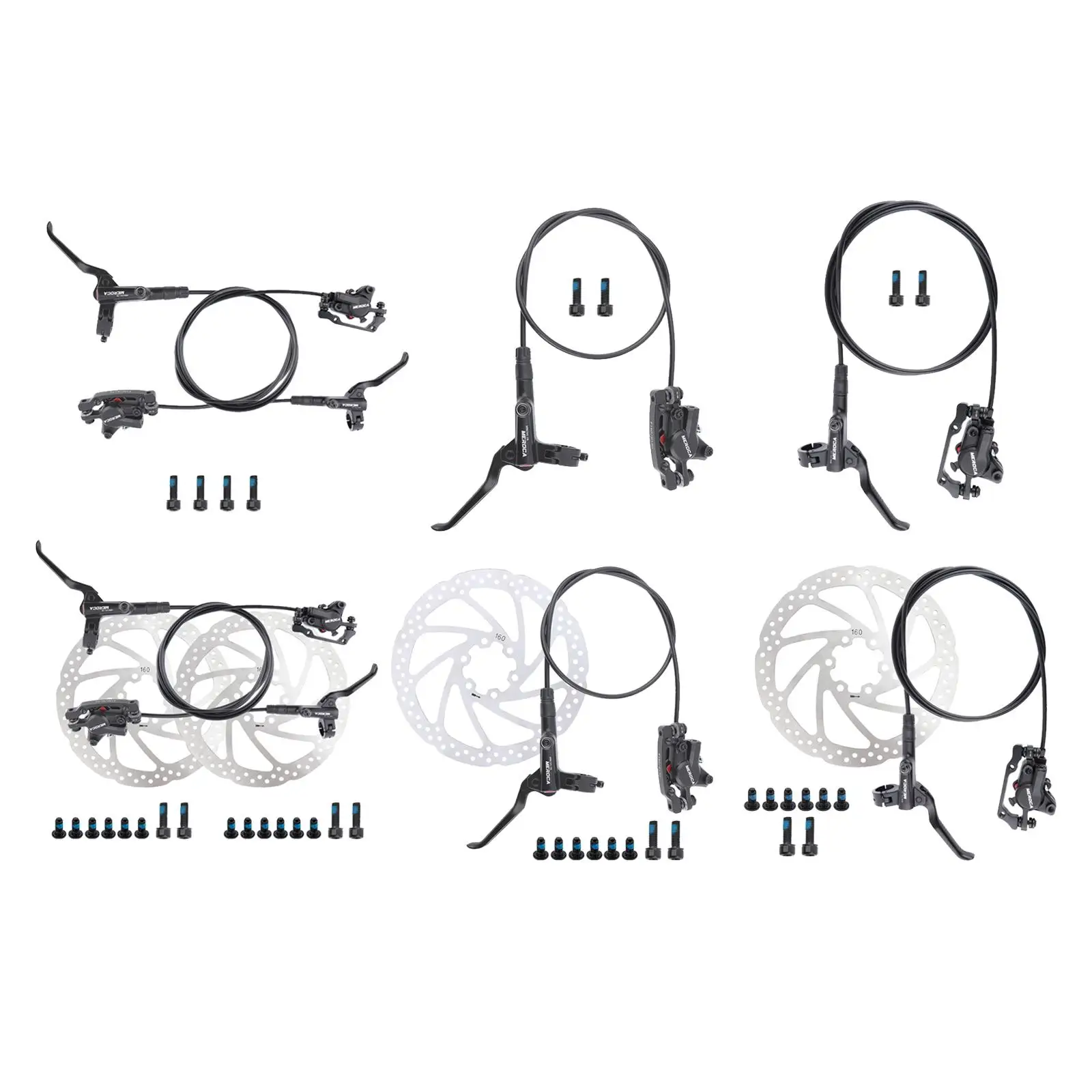 

Hydraulic Disc Brake Front Left Rear Straight Compatible Black for Bike Mountain Bike