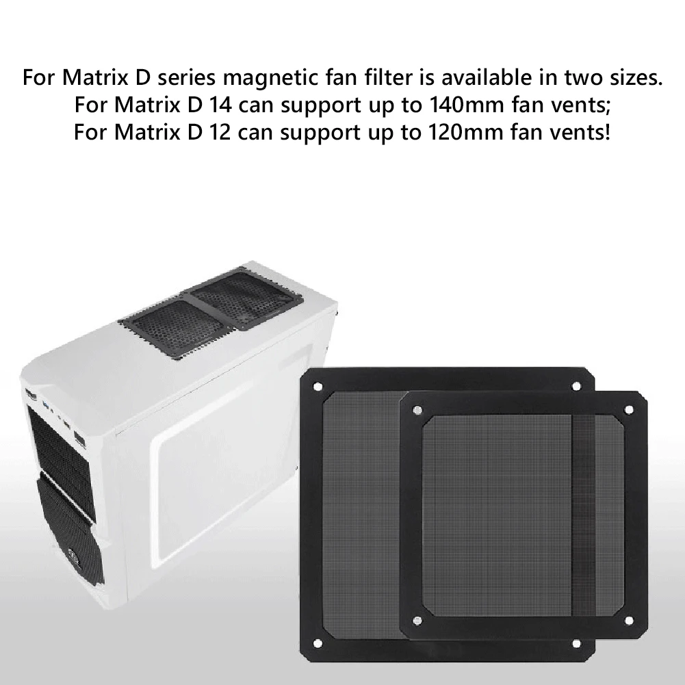 

8-14cm Computer Mesh Case Nylon Magnetic Frame Dust Filter Dustproof Mesh Cover NetG uard for PC Computer Mesh Cooling Fan Power