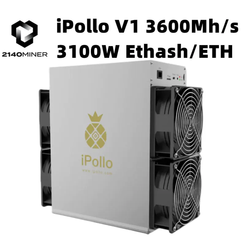 iPollo V1 3600Mh/s 3100W Ethash/ETH Asic Miner Free Shipping The World’s Most Profitable Cryptocurrency Mining Machine