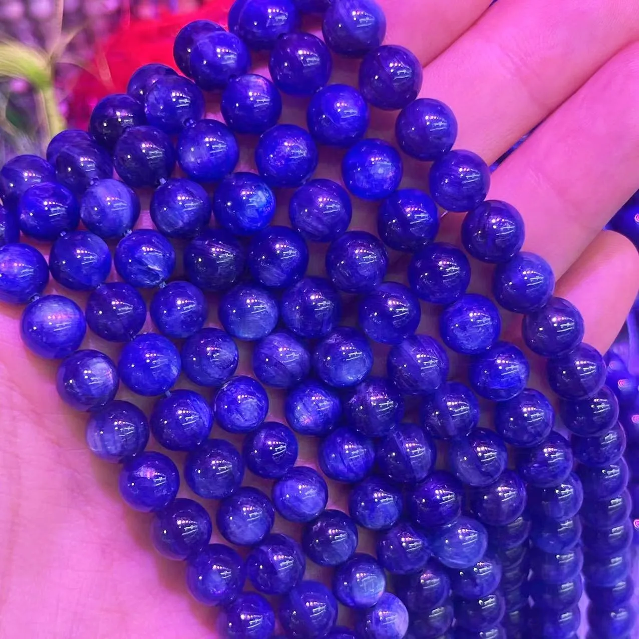 Noble Natural Kyanite Beads 4/6/8/10MM Genuine Top Grade Round Cyanite Stone Blue Beads Raw Ore Gem Accessories For DIY Jewelry