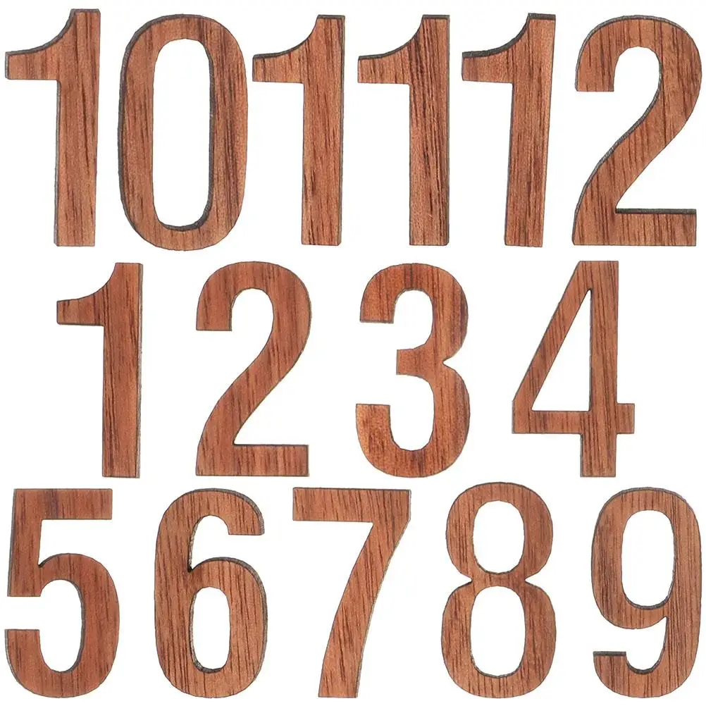 

Набор цифр для настенных часов, черный орех