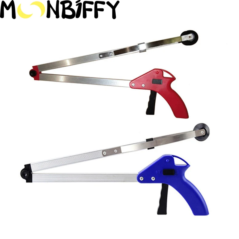 1pc Folding Household Garbage Picker Alloy Trash Grabber Waste Leaves Pick Cleaning Up Clip Garden Tool |
