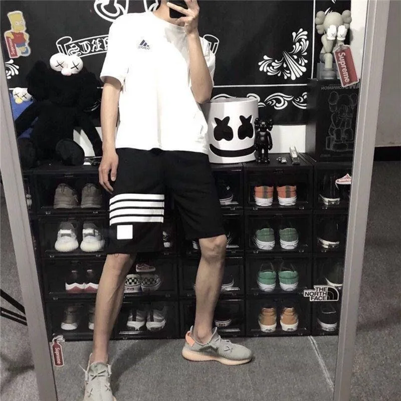 Wakamono Basketball Shorts Men's Summer Pants Drawstring Male Streetwear Short Sport  Ensemble Short Homme Black Shorts