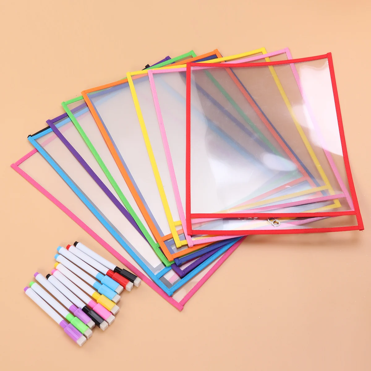 

20pcs Multicolored Reusable Office Office Supplies Kids Bed Sheets Sleeves ( 10 Standard Bags+ 10 Pens )
