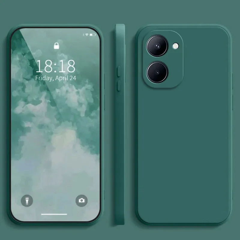 Фото Однотонный Ультратонкий матовый чехол для телефона Vivo Y03 Y18 Y18S силиконовый мягкий чехол из ТПУ №3