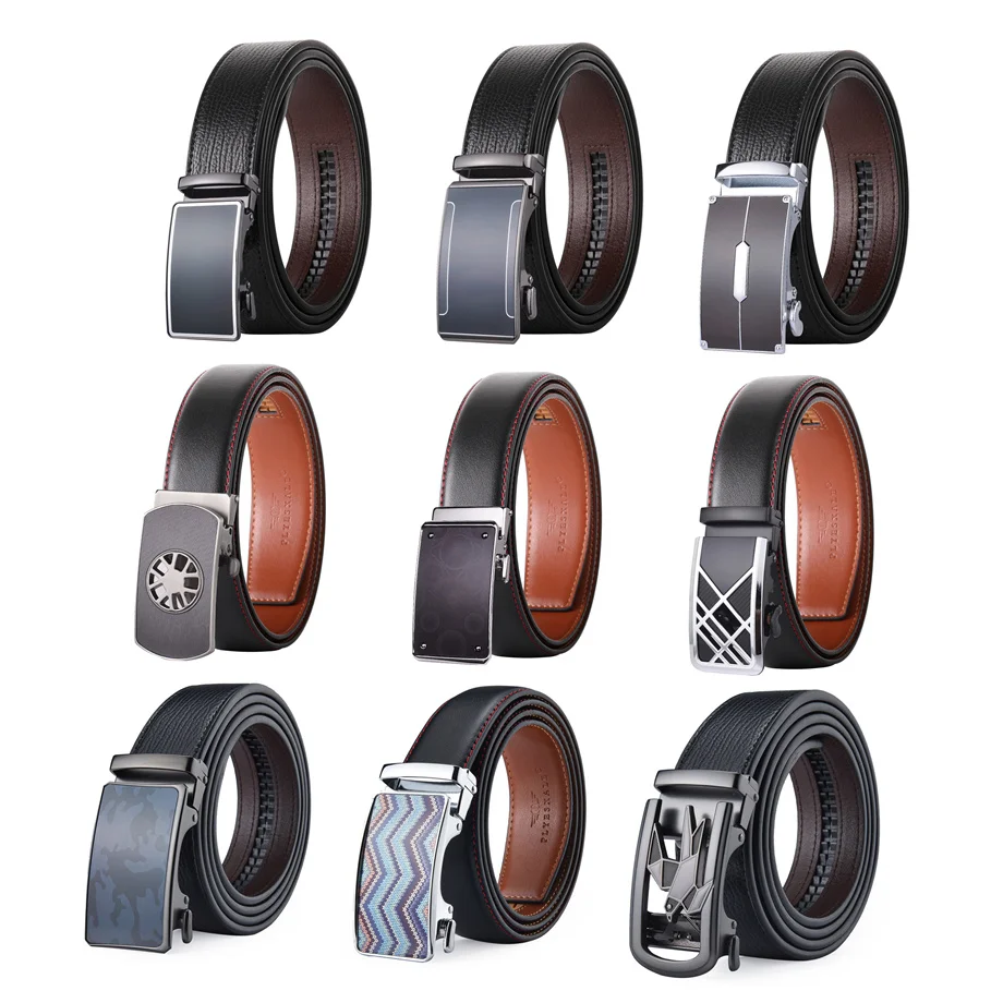 

Ремень Rsfocus R100 мужской из воловьей кожи, Классический формальный пояс с автоматической пряжкой из сплава, в стиле кэжуал, для костюма