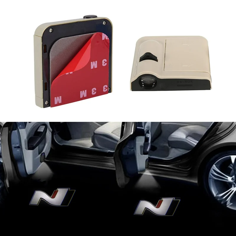 2 шт. беспроводные проекторы для автомобильных дверей Hyundai Veloster Kona Elantra i30 i20 Sonata