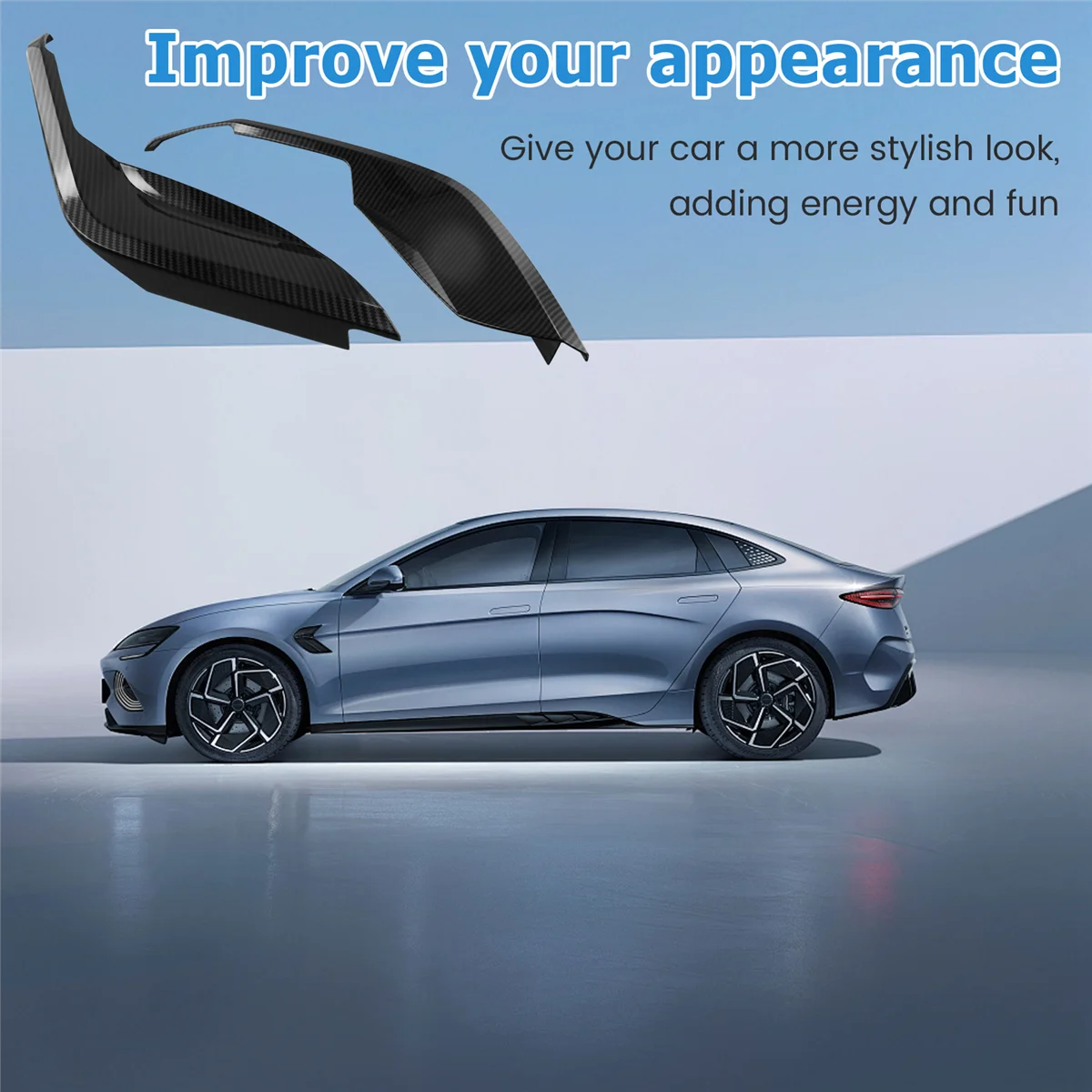 Цвет углеродного волокна передний бампер автомобиля боковой сплиттер спойлер