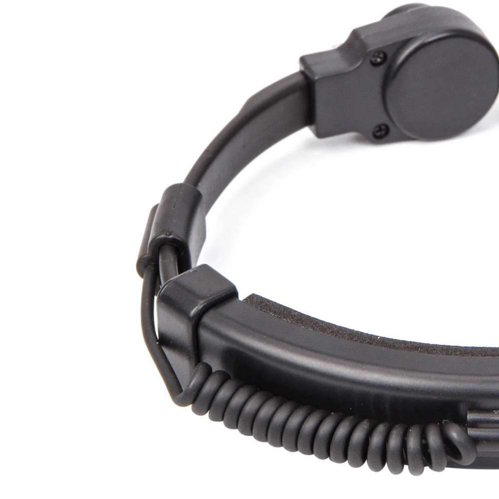 Telescopic Heavy Duty Tactical Throat Vibration Mic Headphone Headset Microphone NATO Plug for Walkie Talkie Radio