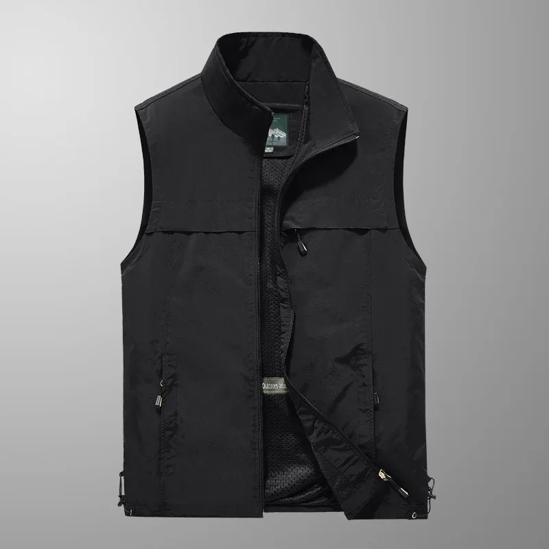 Мужской Полярный жилет на молнии легкий теплый ветрозащитный тактический