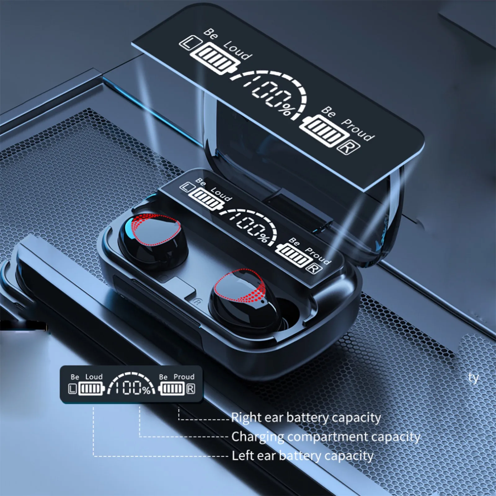 

Earphones Headphones 5.1Headset Bluetooth Mini B17 Wireless Stereo Earbuds Bluetooth Wireless Earbuds with Long Battery Life