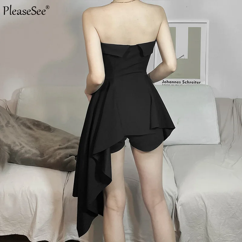 Винтажное женское платье без бретелек Новинка лета 2022 модное сексуальное