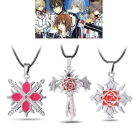 hot sell anime same necklace creative knight rose flower medal logo necklace fashion simple pendant ladies necklace wholesale