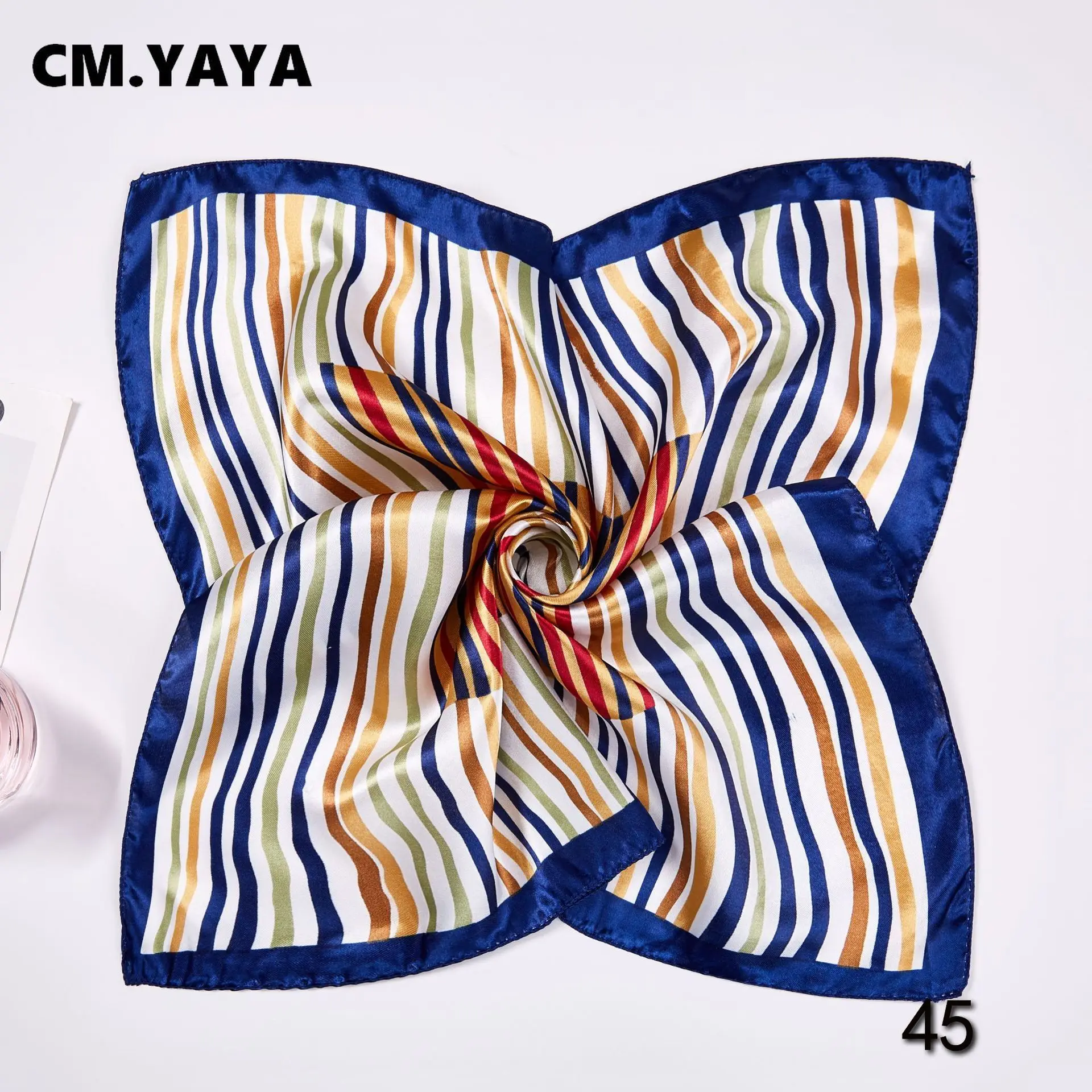 CM.YAYA Women Striped New Scarf &ampWrap |
