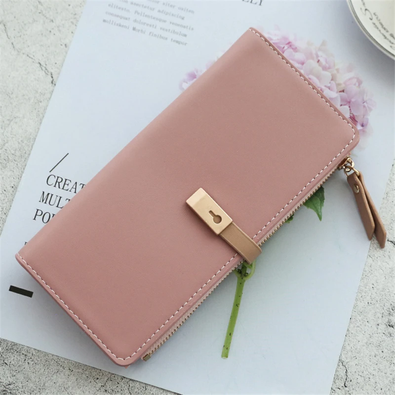 Long Women's Textured Solid Color Wallet Female Purses Tassel Coin Purse Card Holder Wallets Pu Leather Clutch Money Bag Purses