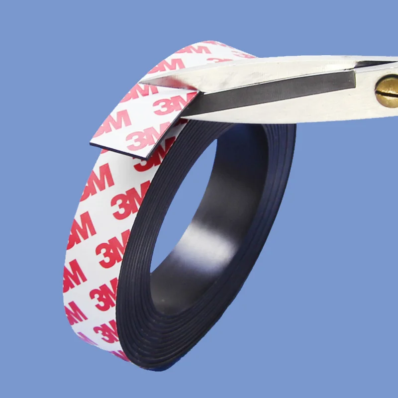 

5Meter/lot Rubber Magnet 10mm 15mm 20mm 25mm self Adhesive Flexible Magnetic Strip Rubber Magnet Tape magnet sheet