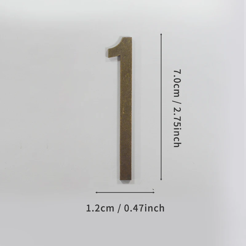 

Металлический дверной номер 7 см