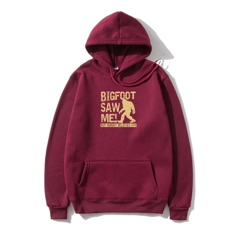 

Bigfoo Saw Me Bu Nobody Believes Him Sasquatch Outerwear Funny