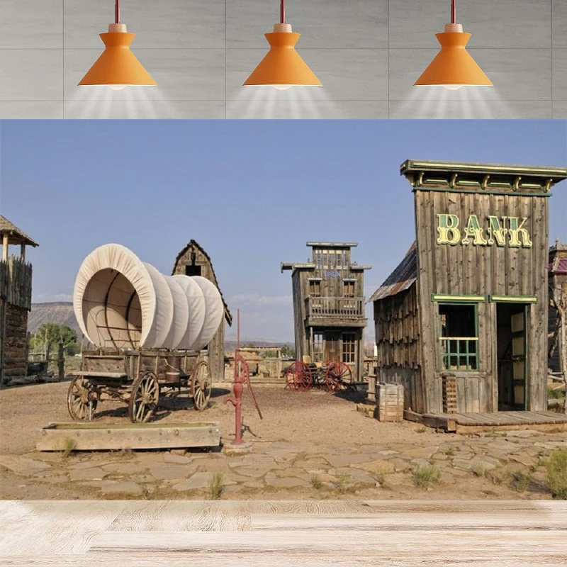 Фон для фотосъемки на тему Дикого Запада западная ковбойская страна посещатели