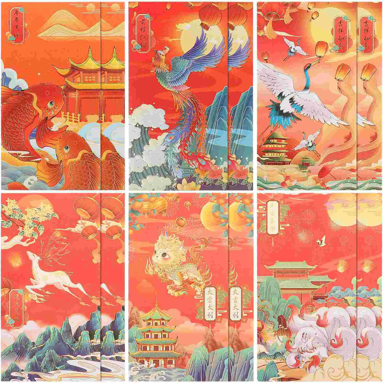 

Traditional Red Pocket Trendy Envelope Wedding Purse Chinese New Year Envelopes