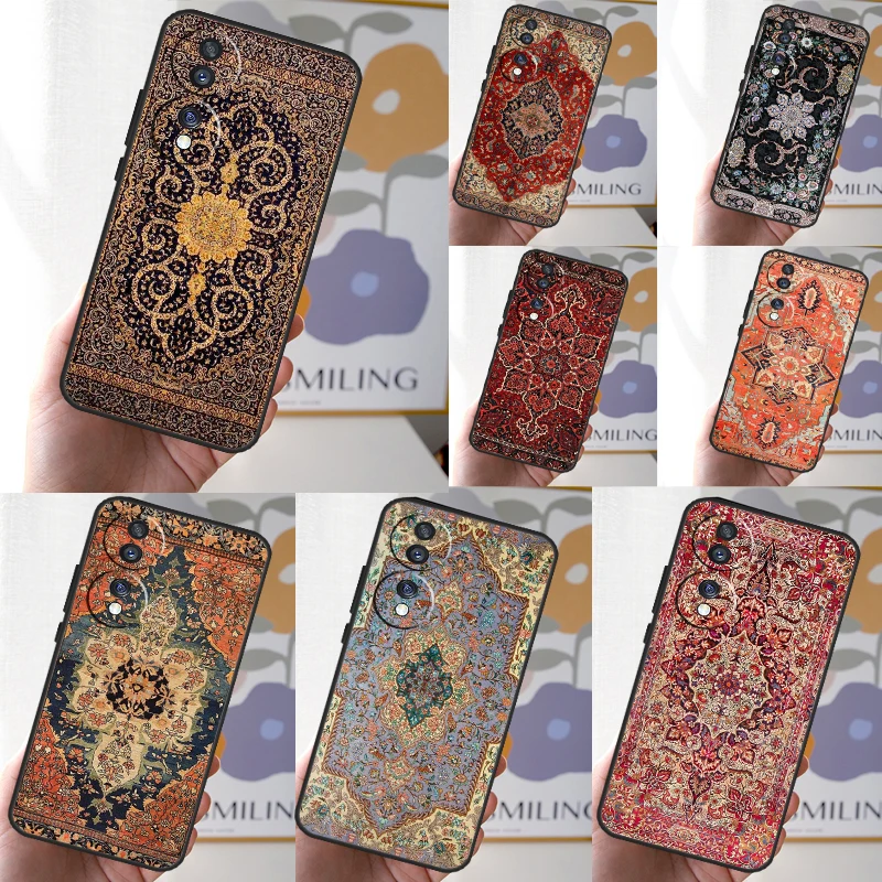 Персидский ковер с цветочным принтом для Honor Magic 6 5 Pro 10 50 70 90 Lite X7 X8 X9 X6a X7a X8a X9a X8b X9b