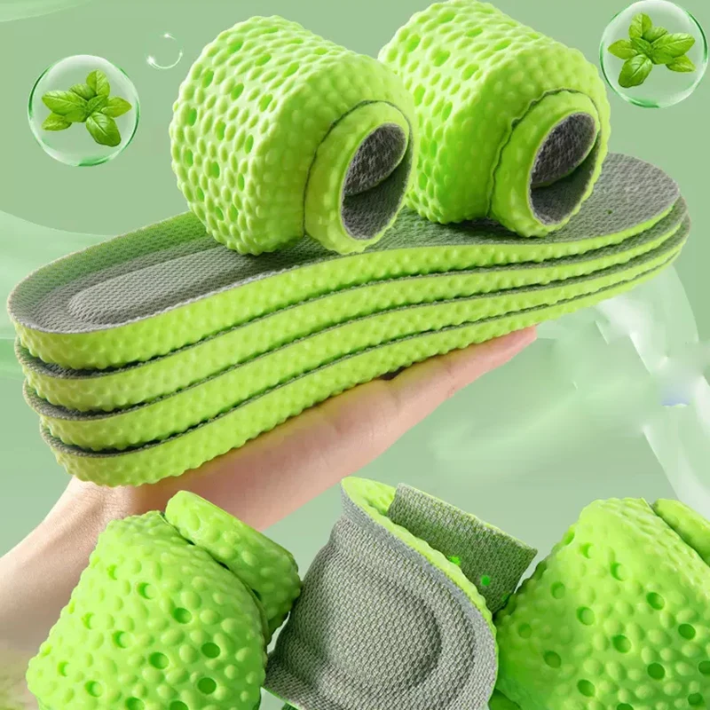 

Women Pads Sports Foot Men Cushion Wormwood Insole Acupressure Soft Inserts Breathable Shoe Sweat-absorbing Deodorant Insole