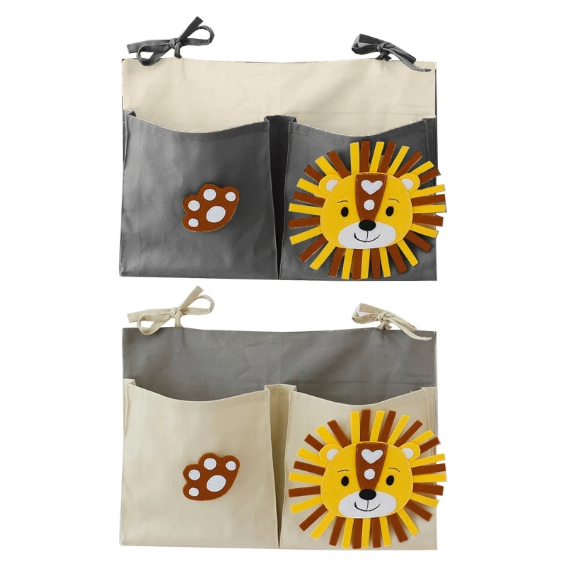 

Baby Bed Bedside Hanging Bag Cartoon Lion Multipurpose Organier Holder