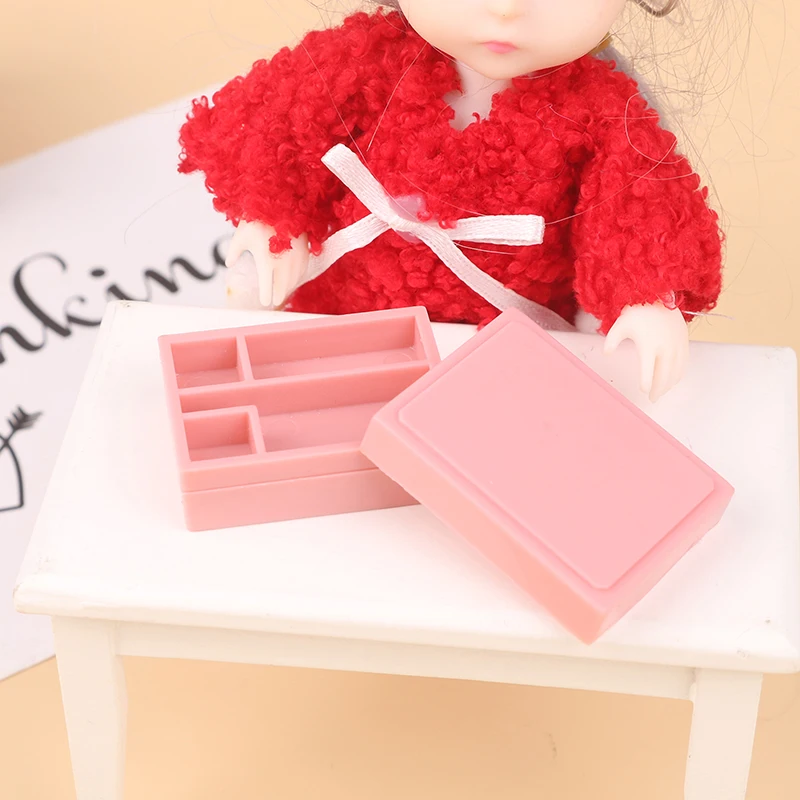 

1/6 1/12 Dollhouse Mini Bento Box Sushi Box Mini Pocket Lunch Box Food Play Toys DIY Dolls House Kitchen Scene Decor