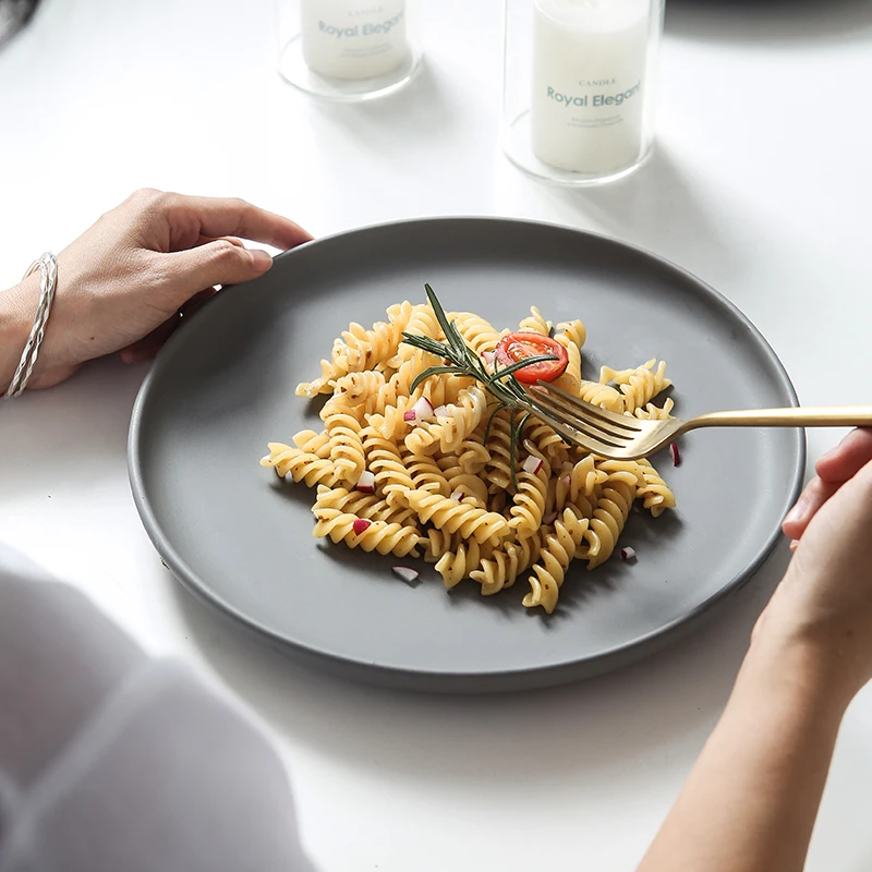 

Nordic Ceramic Steak Western Dish Plates Home Dishes Creative Plate Fruit Dish Dessert Tableware Western Style Steak Dishes
