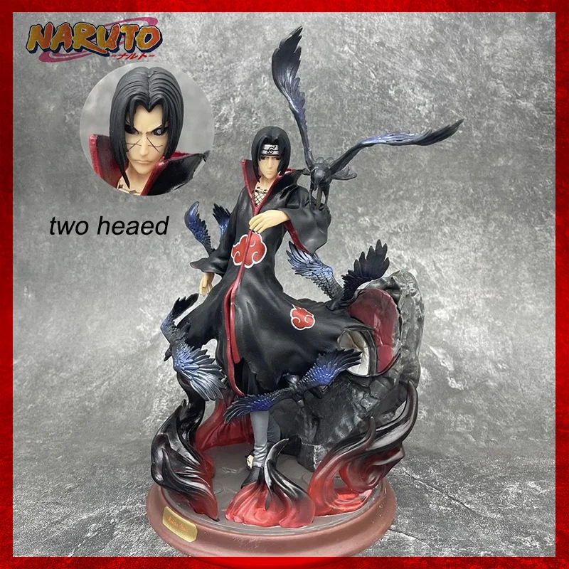 

28cm Anime Naruto Figure Uchiha Itachi Action Figure High Quality Version Hall Crow Two Heads Naruto Gk Uchibo Itachi Model Toys