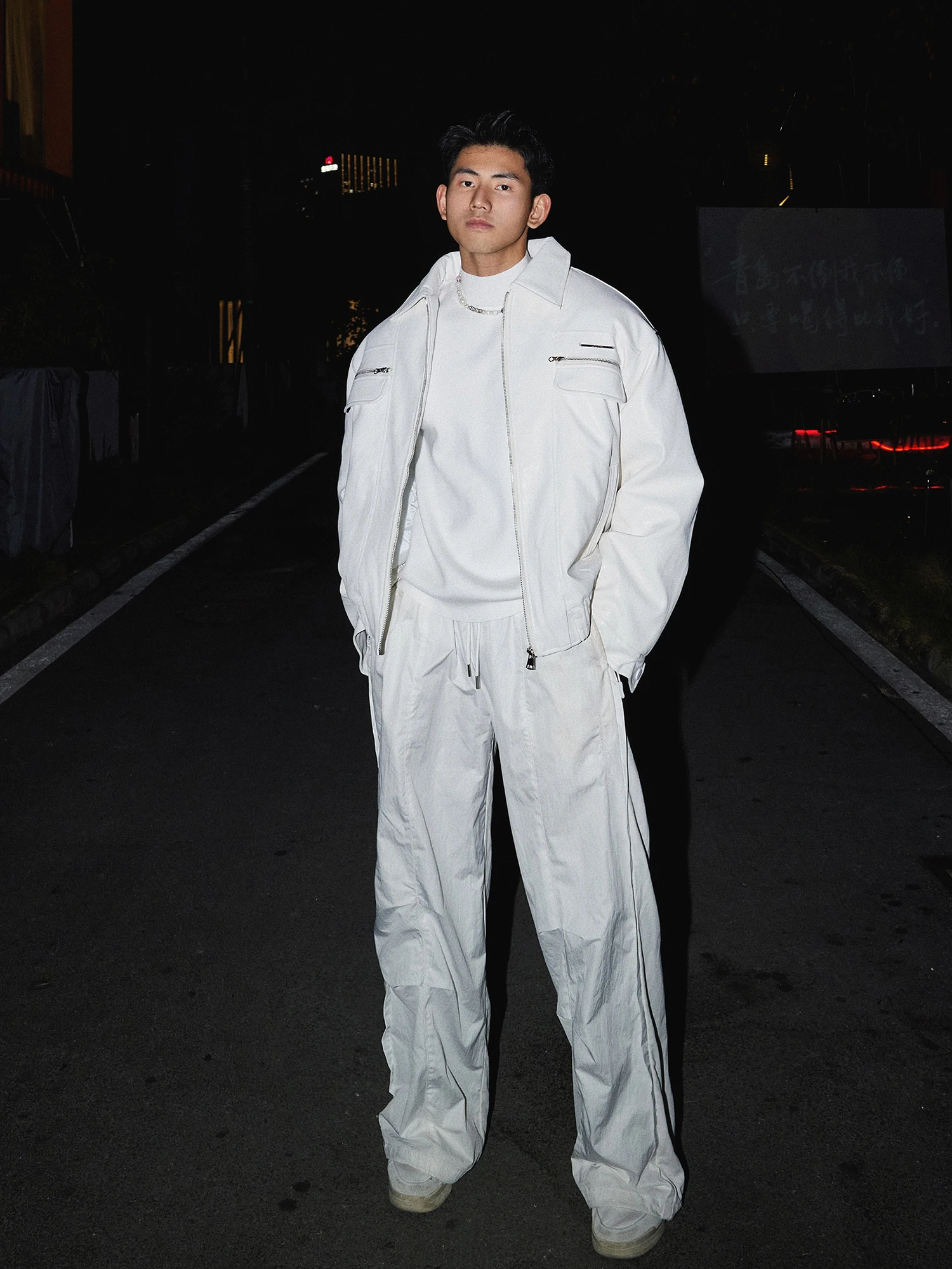 Papaslilmonster American High Street Мотоциклетная кожаная одежда Pu Shuai Cleanfit Жесткая куртка-карго