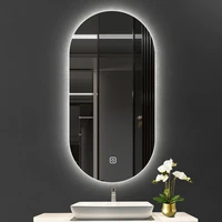 modern vanity oval bathroom mirror light smart fogless long switch bathroom mirror full height custom espelhos bath accessories