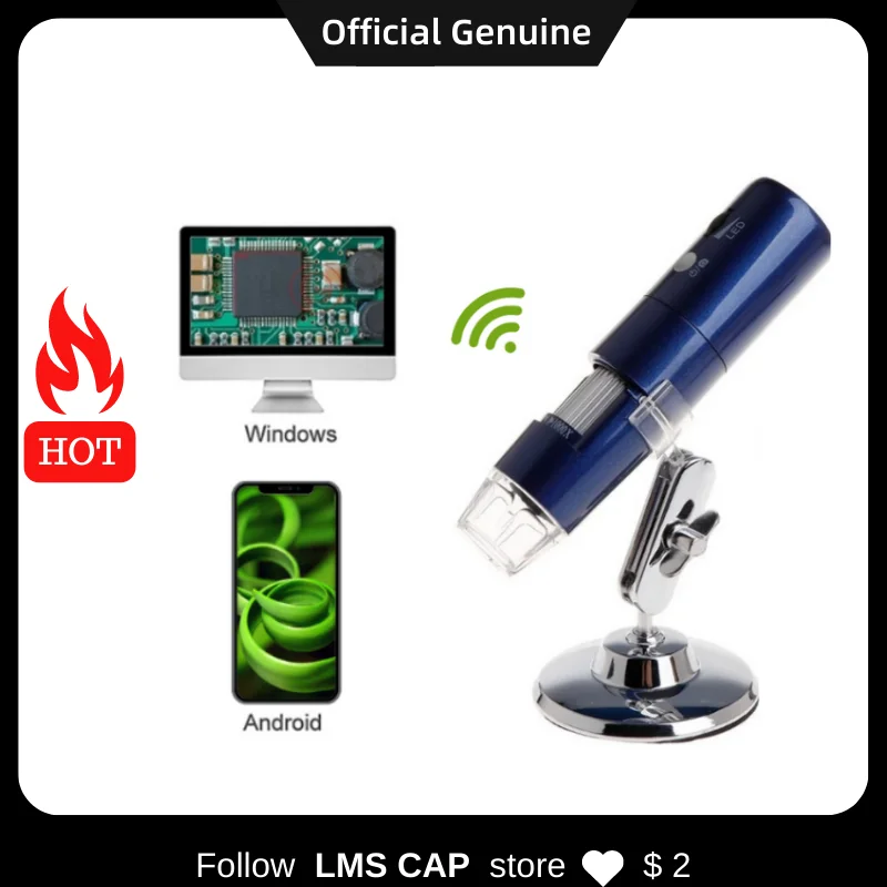 

Microscope WIFI Digital 8 LED Magnifier Camera 50-1000X Electronic Stereo USB Endoscope Camera With Stand for iPhone iPad