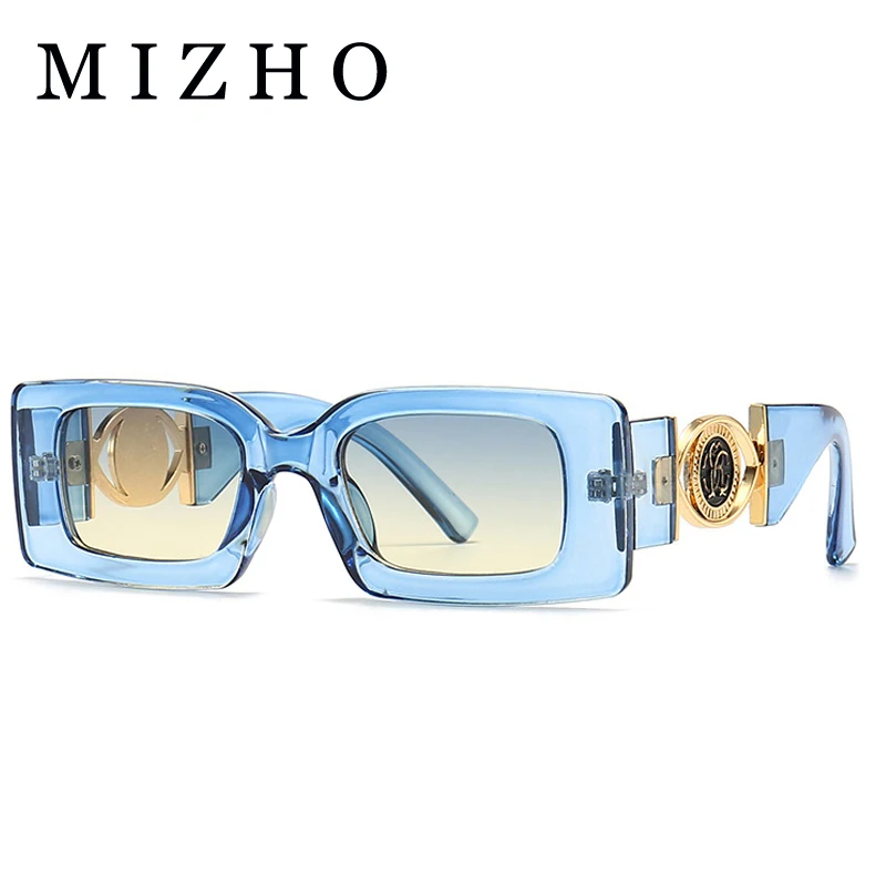 MIZHO модные прямоугольные солнцезащитные очки женские винтажные черные брендовые