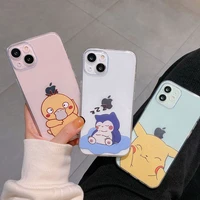 pikachu pokemon phone case for iphone 11 12 pro 13 pro max 8 plus xs xr xs max 7 8 6 cute cartoon anti fall silicone case duck