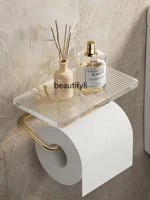 zqlight luxury toilet tissue box punch free toilet paper roll holder acrylic tissue holder storage