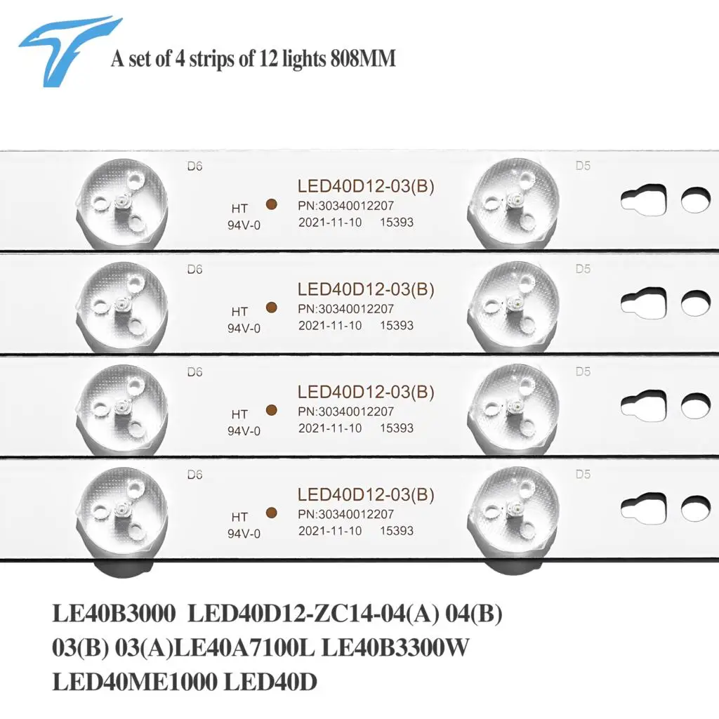 Светодиодная лента для подсветки Haier 40 дюймов 4 шт. LE40A3000 LED 40D12-ZC14-04(A) 04(B) LE40B3300W LE40B3000