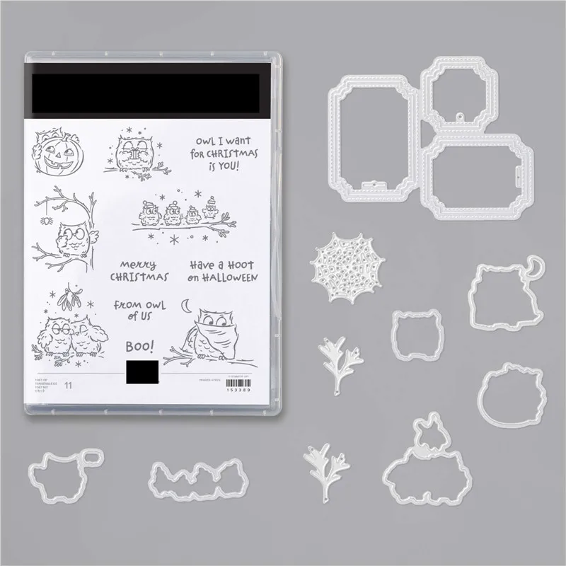 

OWL Christmas Metal Die Cutters for Scrapbooking Metal Cutting Dies Scrapbooking New Arrival 2021 Stencils for Decor Stamping